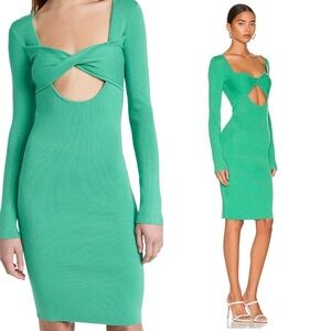 NWT Le Superbe Retrograde Cut-Out Mini Dress Long Sleeve